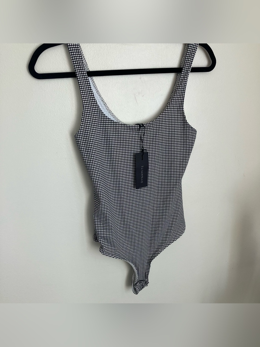 NEW WITH TAGS Dynamite Hailey Gingham Bodysuit
